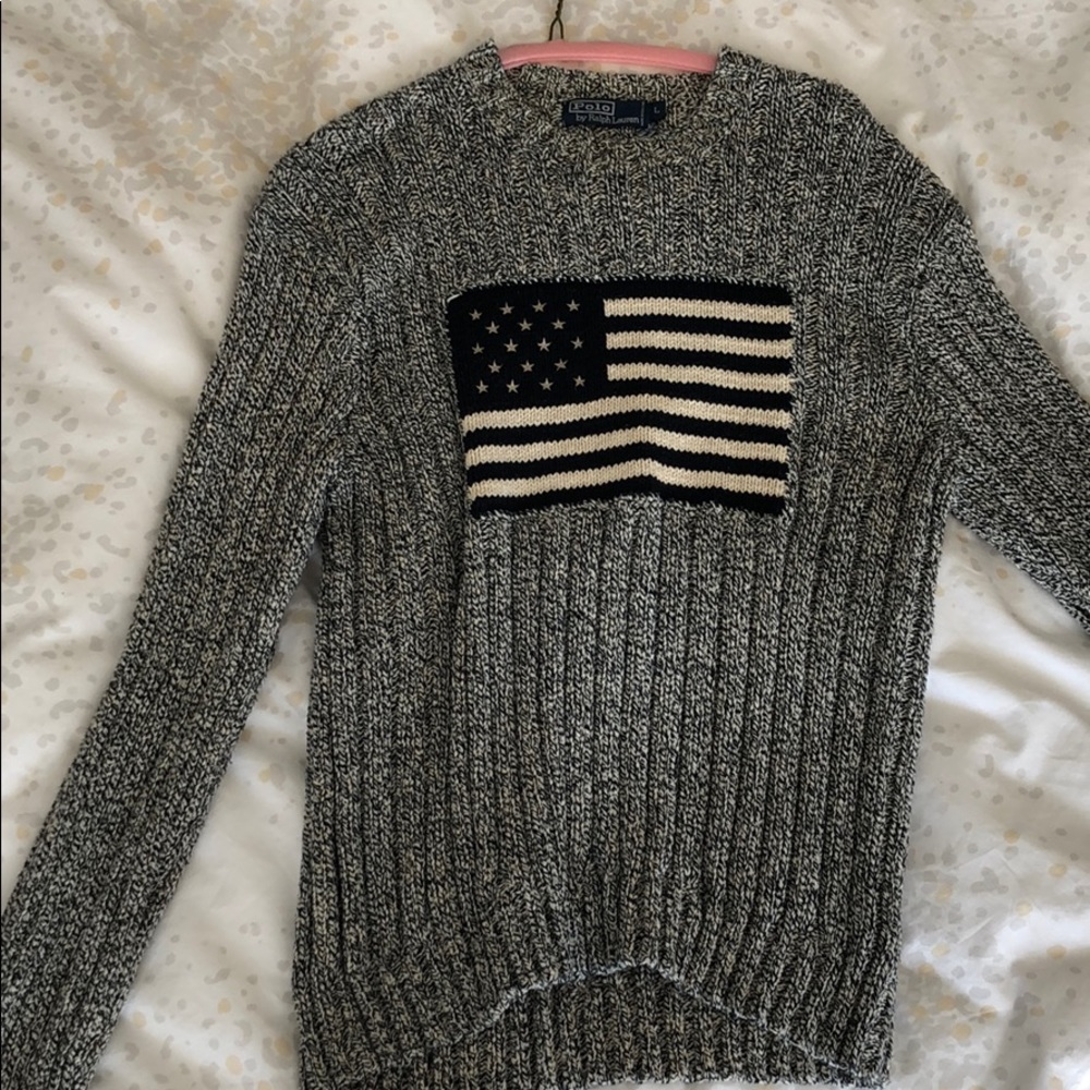 Vintage polo American flag